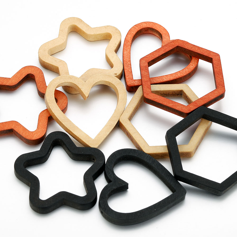 10pcs Wood Heart Square Silico - Resin Crafts Diy recension och pris
