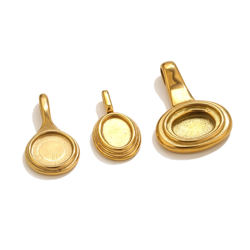 5pcs Stainless Steel Round Ova - Resin Crafts Diy recension och pris