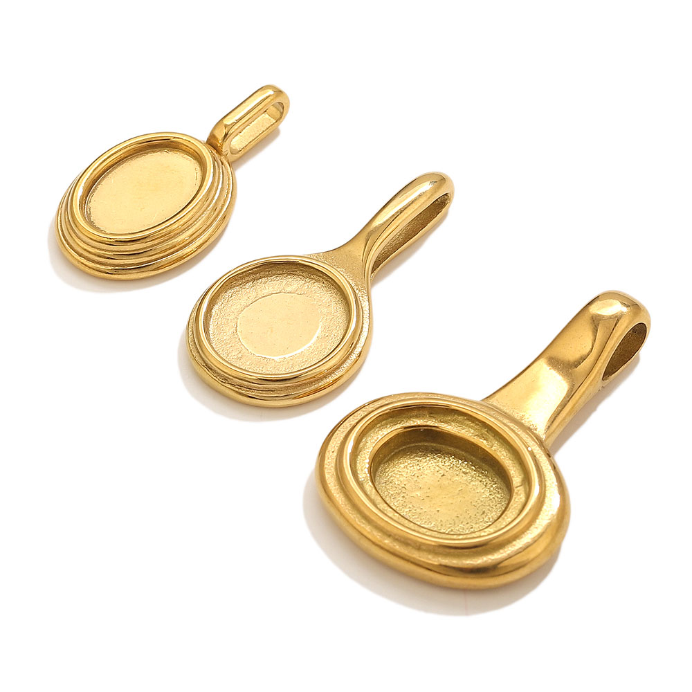 5pcs Stainless Steel Round Ova - Resin Crafts Diy recension och pris