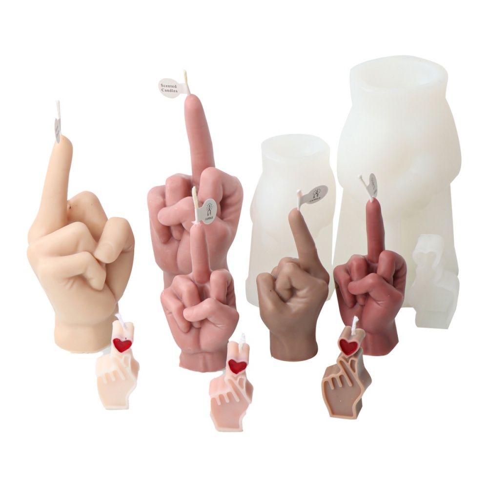 3D Irregular Gesture Finger Si - Resin Craft Ideas recension och pris
