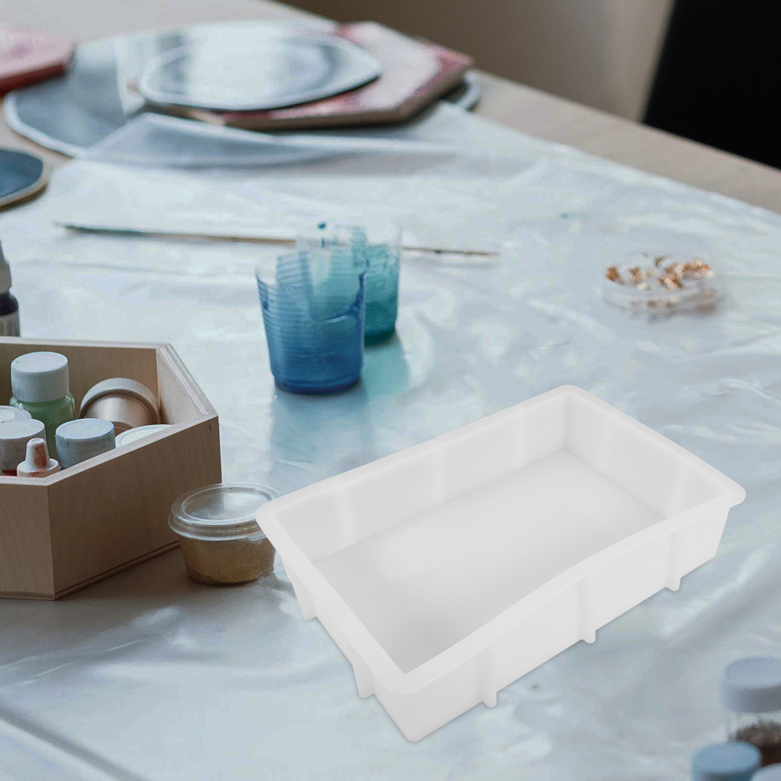 Large Rectangle Resin Silicone - Flower Preservation Resin recension och pris