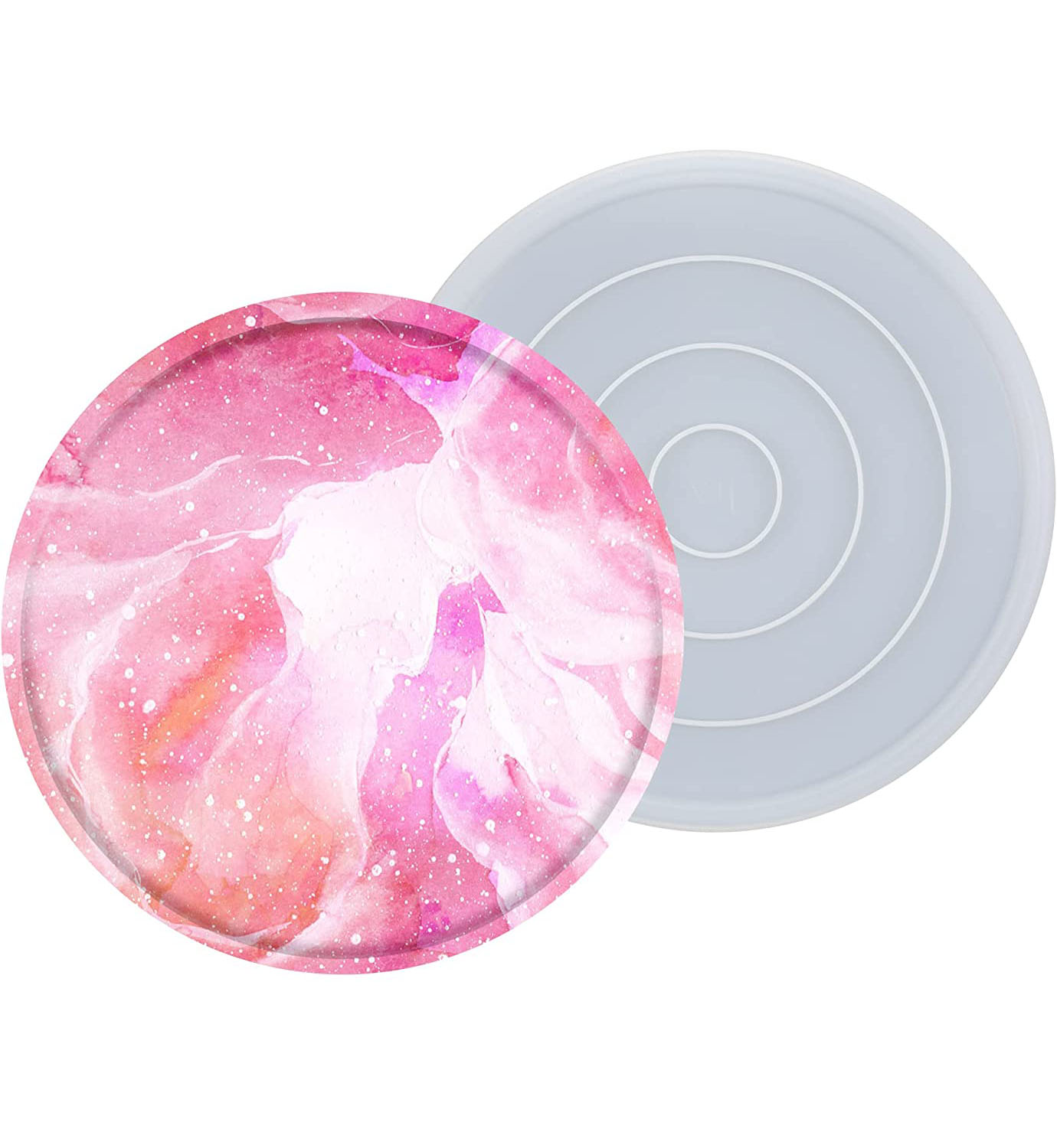 27.4cm Large Round Tray Mold J - Coaster Mold Round recension och pris