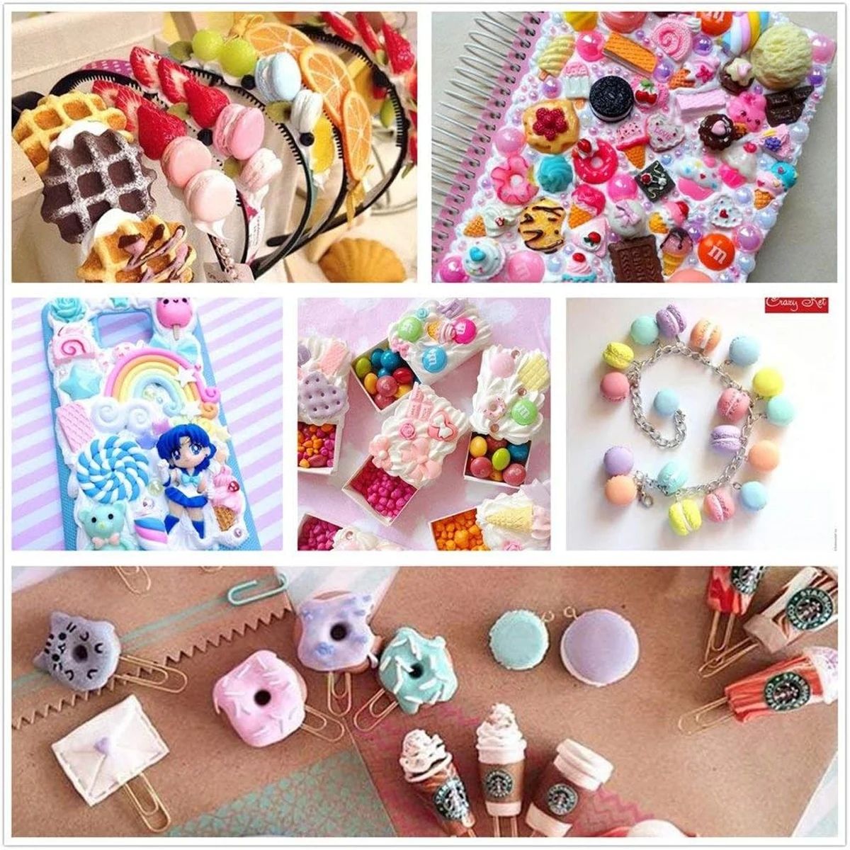 30pcs Random Candy Slime Charm - Resin Craft Kit recension och pris