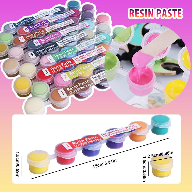 6colors/Set Paste Pigment UV R - Resin Pigment Set recension och pris