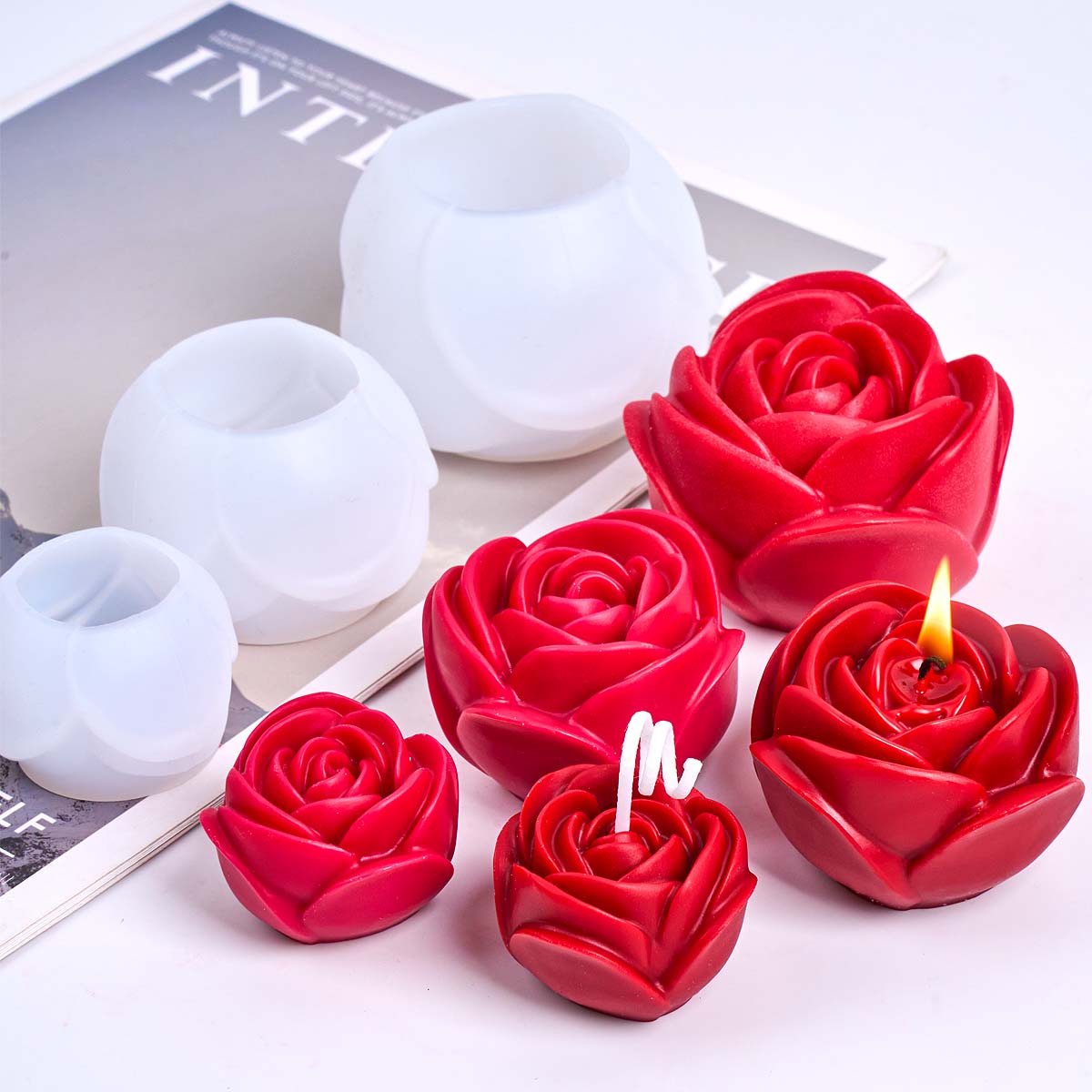 3D Flower Shape Silicone Candl - Resin Craft Ideas recension och pris