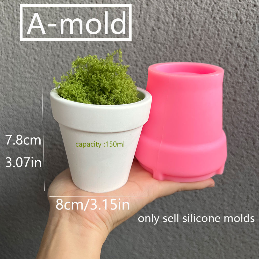 Large Concrete Plant Pot Silic - Coaster Mold Round recension och pris