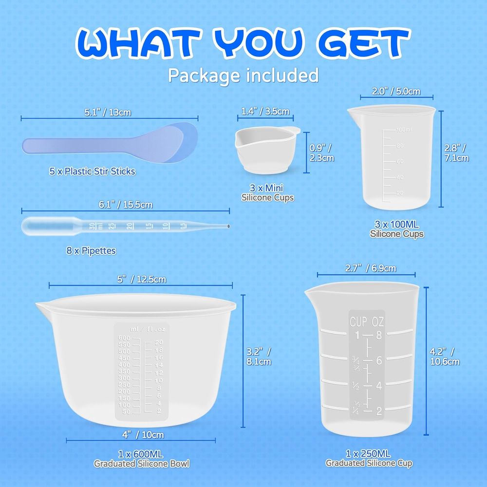 Silicone Resin Mixing Measurin - Mixing Cup Silicone recension och pris