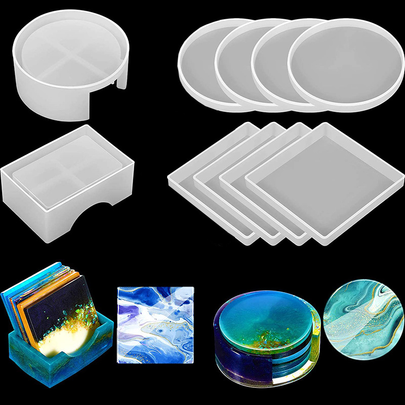 Round Square Coaster Silicone  - Coaster Mold Round recension och pris